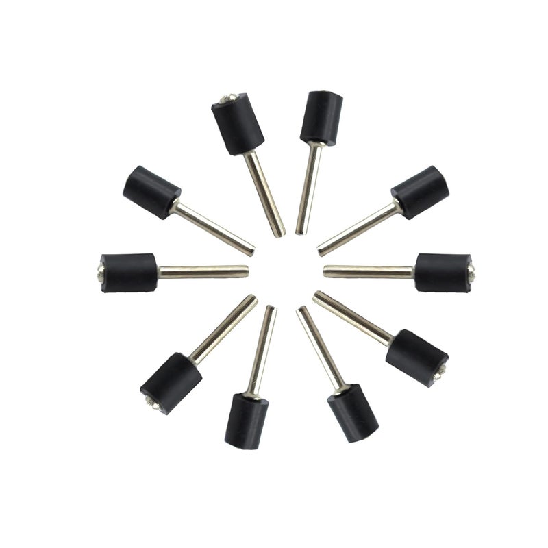 T-MAX 10 pc 3/8 Inch Rubber Mandrel Sand Drum Holder 1/8 Inch Shank for Dremel Rotary Tools - Image 2